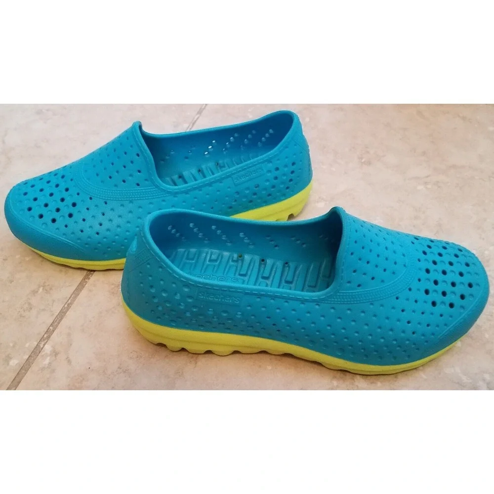 Skechers H2Go Slip-on Water Shoes Kids size Y2‎ Blue Green Boys Girls